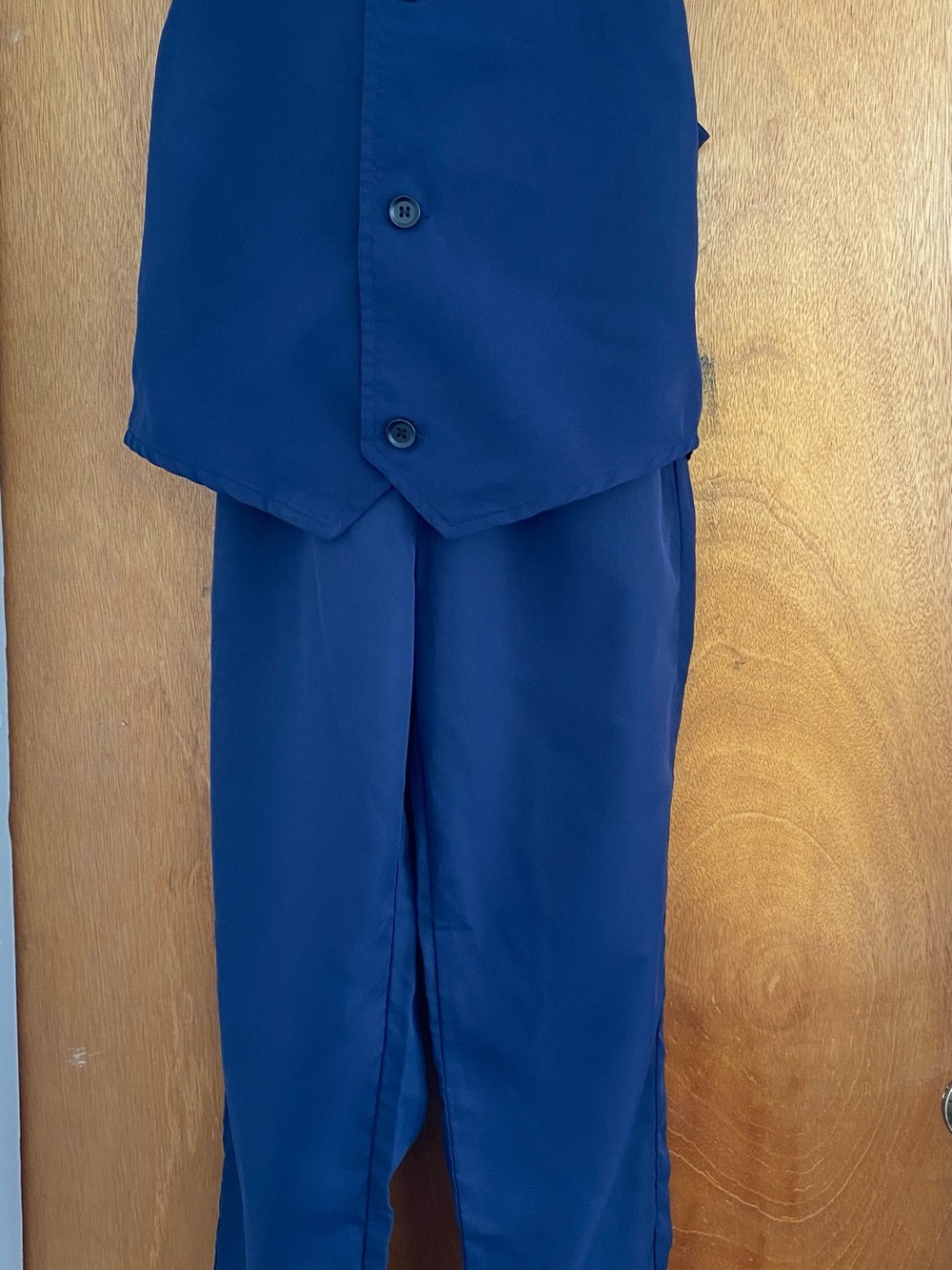 SHEIN Navy Blue Kids Dress Pants and Vest Set